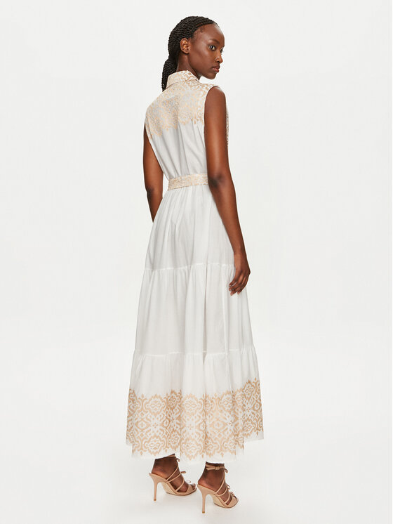 ViCOLO ViCOLO Sommerkleid TB2820 Weiß Regular Fit