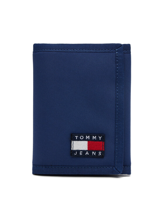 Tommy Jeans Malá pánska peňaženka Tjm Ess Daily Nylon Tri Wallet AM0AM13269 Tmavomodrá
