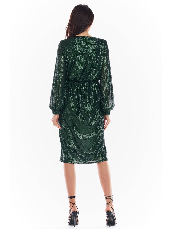 Awama Awama Abito da sera A399 Verde Basic Fit