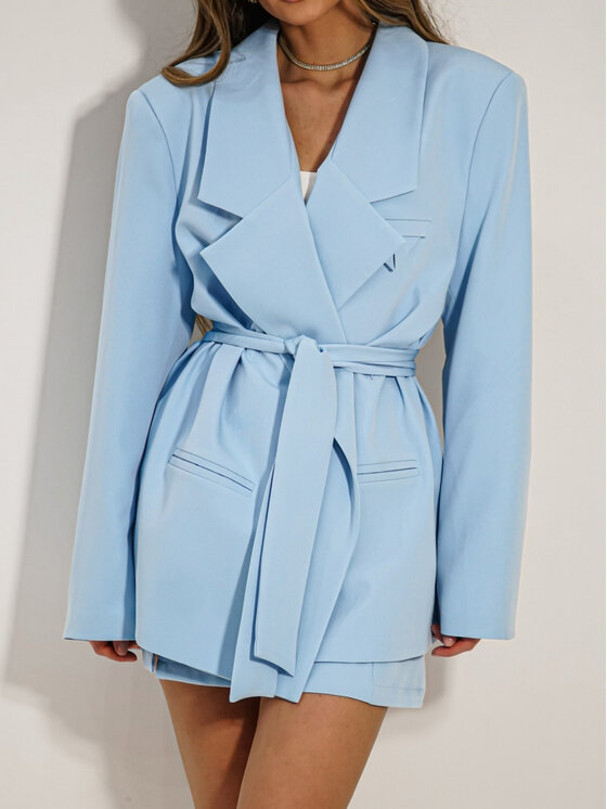 LilaLou LilaLou Marynarka About You Niebieski jasny Oversize