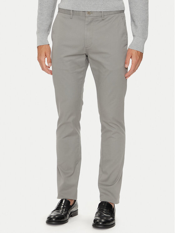 Tommy Hilfiger Chino Hlače Bleecker MW0MW26619 Siva Slim Fit