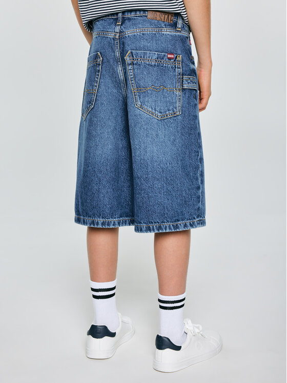 BIG STAR BIG STAR Szorty jeansowe ANDYS Granatowy Loose Fit