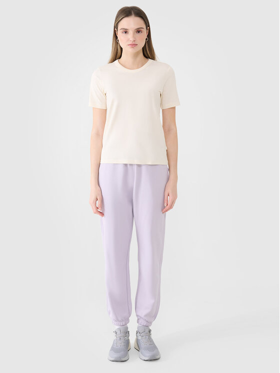 4F 4F Spodnie dresowe EASY WEAR Fioletowy jasny Regular Fit