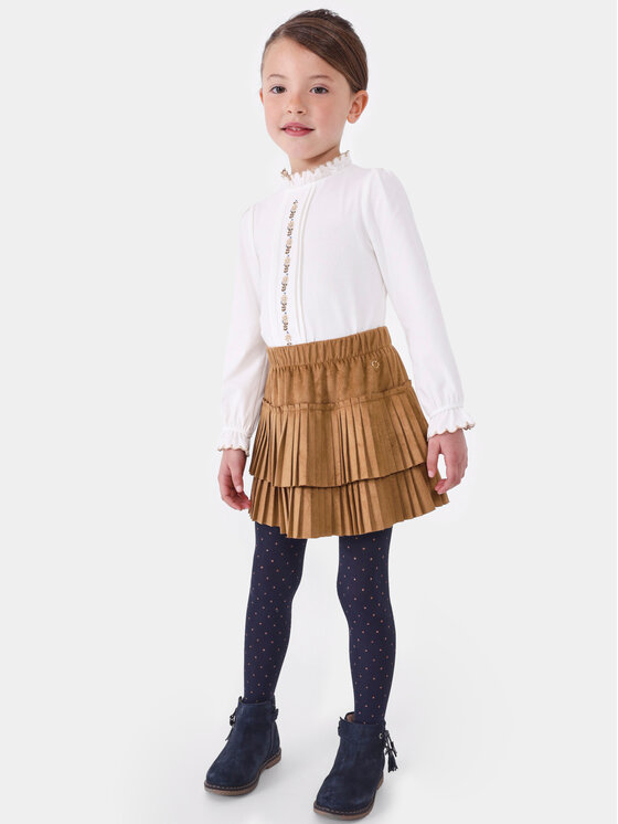Mayoral Mayoral Plisirano krilo 4.903 Rjava Regular Fit