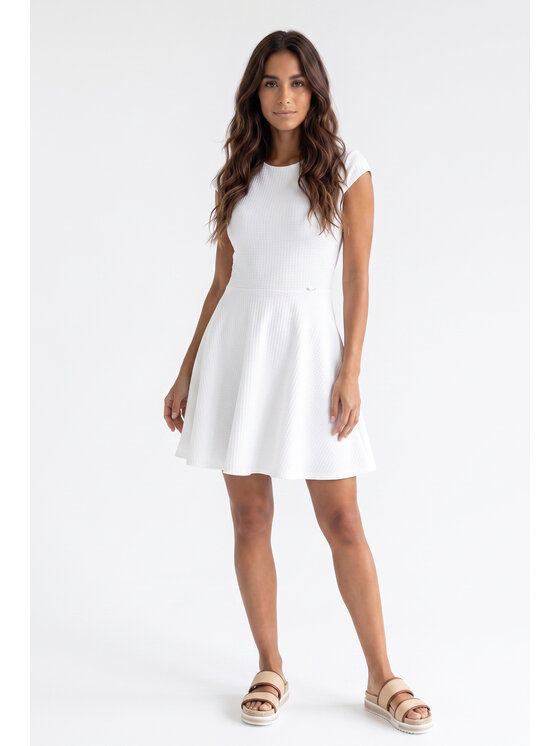 FIGL FIGL Sukienka codzienna M1369 Kremowy Regular Fit
