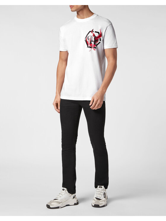 PHILIPP PLEIN PHILIPP PLEIN T-Shirt 15639 Biały Regular Fit