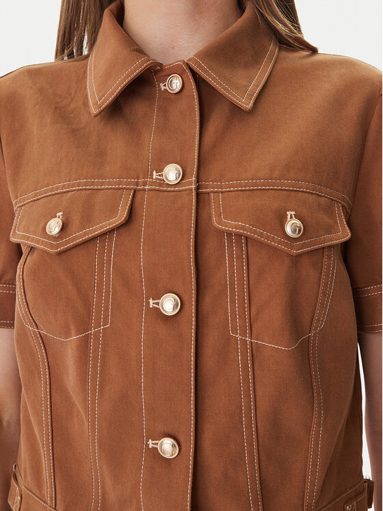 Guess Guess Džinsa jaka W6GL08 W1804 Brūns Regular Fit