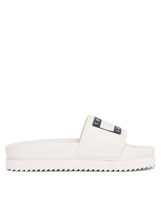 Tommy Jeans Mules sandales de bain Tjw Elevated Flatform Slide EN0EN02451 Ecru Modivo