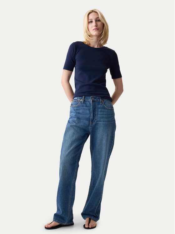Gap Gap T-shirt 540635-02 Tamnoplava Slim Fit