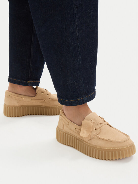 Clarks Pantofi Torhill Boat 26186301 Bej