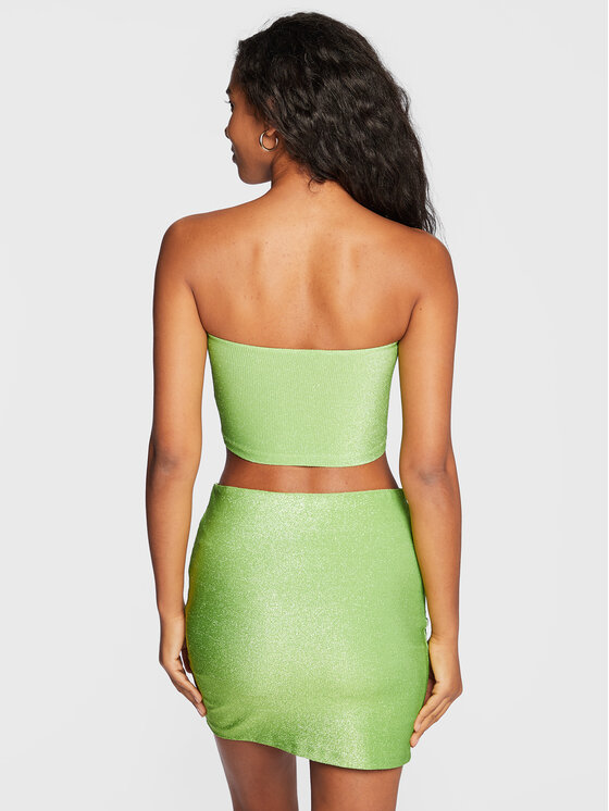 Gina Tricot Gina Tricot Top Glitter 19305 Roheline Slim Fit