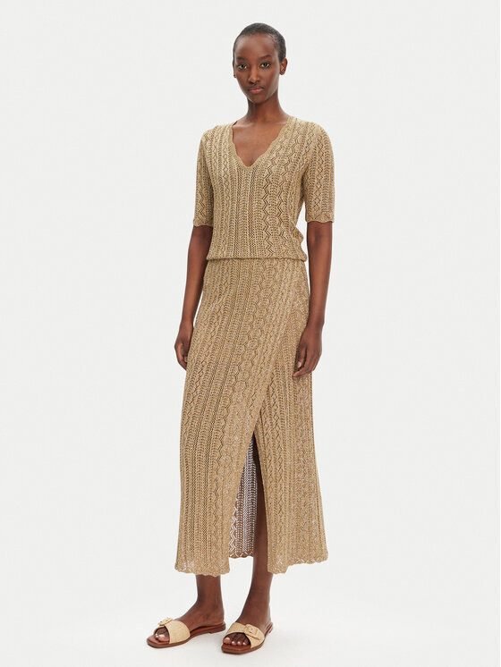 TWINSET TWINSET Sveter 251TT3194 Béžová Slim Fit