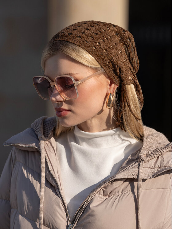 Miss LK Miss LK Chusta na głowę MISSLKCH Brązowy