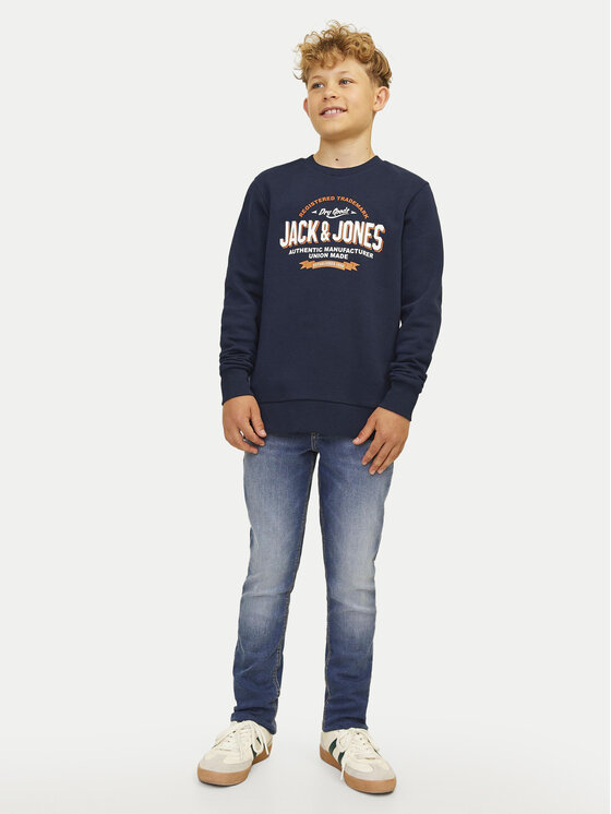 Jack&Jones Junior Jack&Jones Junior Majica dugih rukava Logo 12258840 Tamnoplava Regular Fit