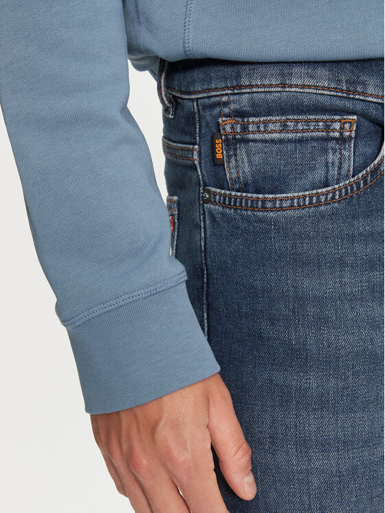 BOSS Boss Jeans hlače Delaware 50526951 Modra Slim Fit