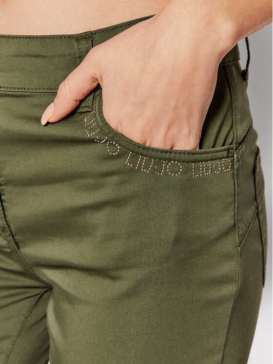 Pantaloni chino TA2216 T8832 Verde Slim Fit