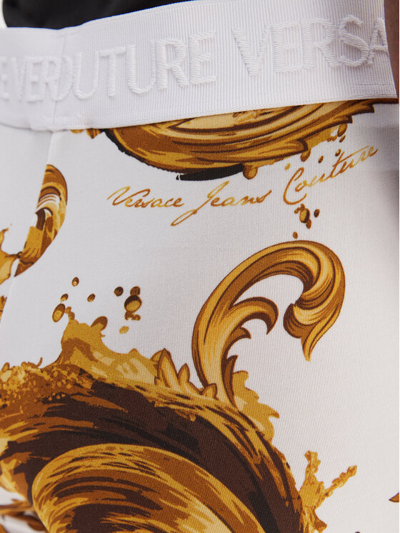 Versace Jeans Couture Versace Jeans Couture Legginsy 80HAC107 JS533 Biały Flare Fit
