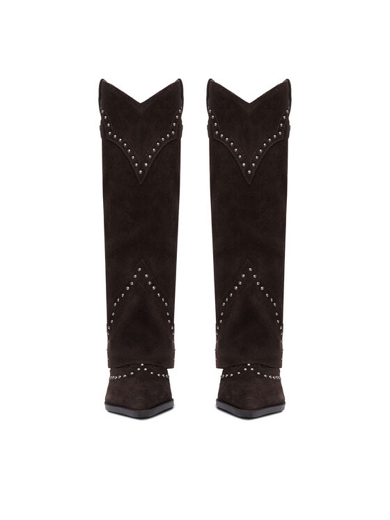 Guess Jeans Guess Jeans Kozačky EO-TS6356-01 Tmavě hnědá