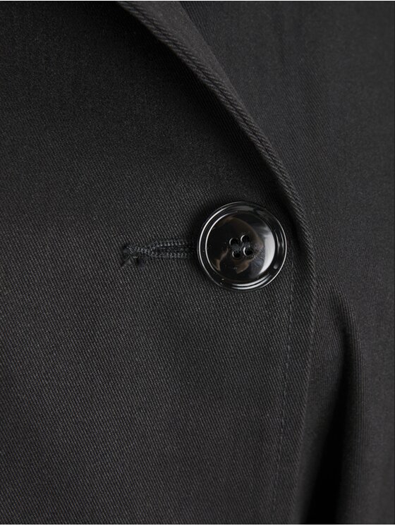 TeeShoppen TeeShoppen Płaszcz Trenchcoat linea Czarny Regular Fit