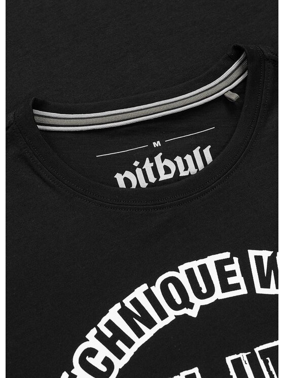 PITBULL PITBULL T-Shirt IN TECHNIQUE WE TRUST Czarny Regular Fit
