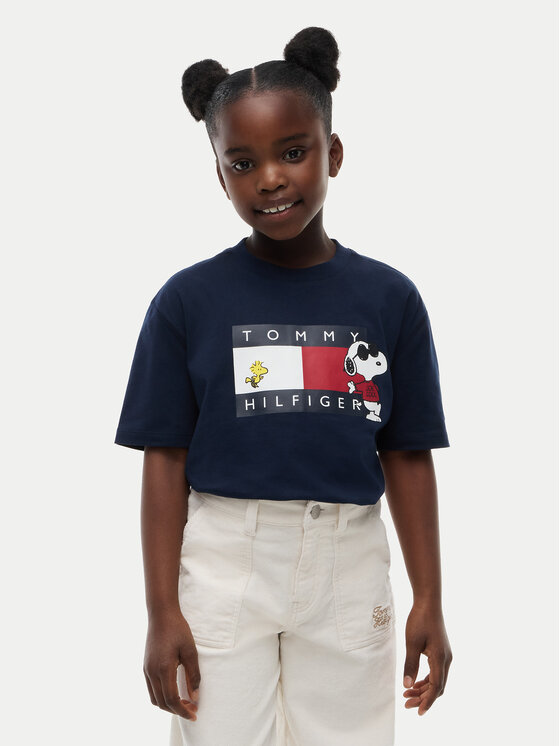 Tommy Hilfiger Tommy Hilfiger T-särk Peanuts KS0KS00766 Tumesinine Regular Fit
