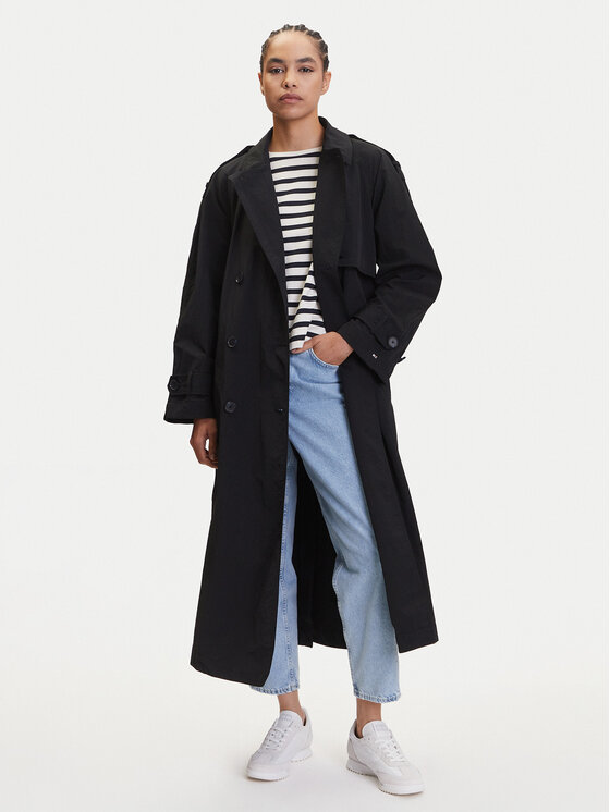 Tommy Hilfiger Tommy Hilfiger Viharkabát WW0WW45632 Fekete Oversize
