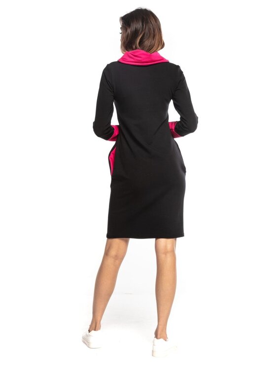Tessita Tessita Sukienka dzianinowa SUKIENKA_T360_8_3XL Różowy Slim Fit