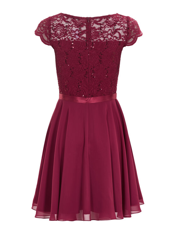 Swing Swing Sukienka koktajlowa 77760510 Bordowy Regular Fit