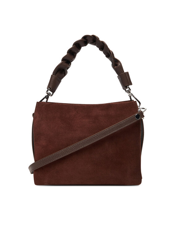 Coccinelle Coccinelle Ročna torba P6P Boheme Suede Bimaterial E1 P6P 58 01 01 Rjava