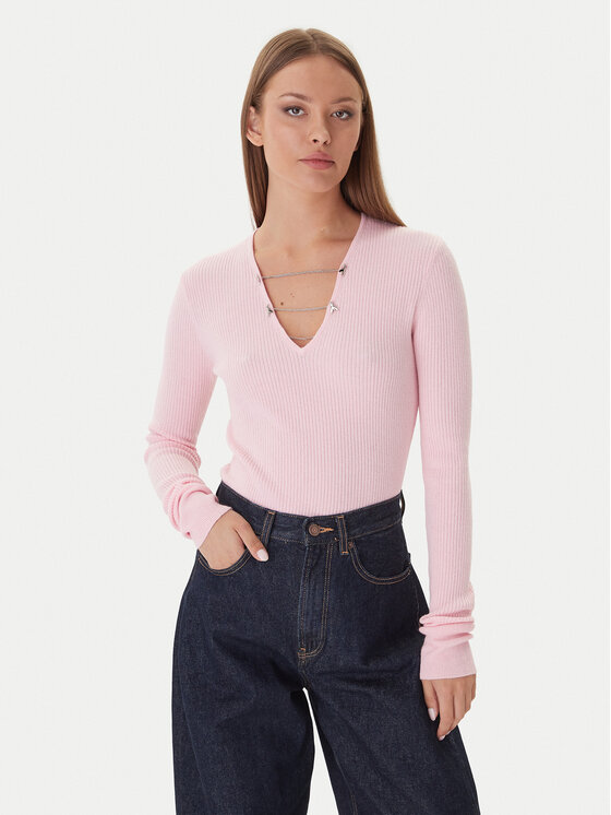 Patrizia Pepe Patrizia Pepe Džemperis 2K0331/K7S0-M555 Rozā Regular Fit