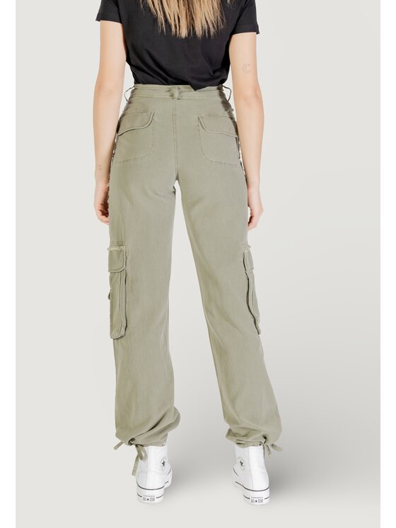 Desigual Desigual Παντελόνι chino PANT_ALEJANDRIA Πράσινο Casual Fit