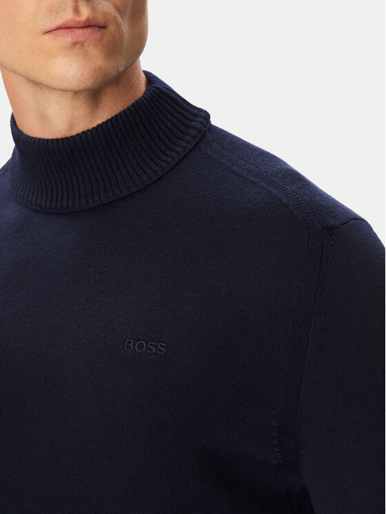 BOSS BOSS Rollkragenpullover Avac 50578016 Dunkelblau Regular Fit
