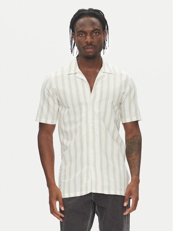 Lindbergh Lindbergh Košeľa 30-203321 Béžová Relaxed Fit