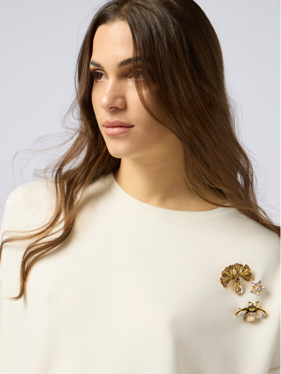 Oltre Oltre Felpa G953J004221N021 Bianco Over Fit
