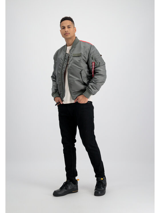 Alpha Industries Alpha Industries Kurtka bomber MA-1 VF Fighter Squadron Bomber Jacket Zielony Slim Fit