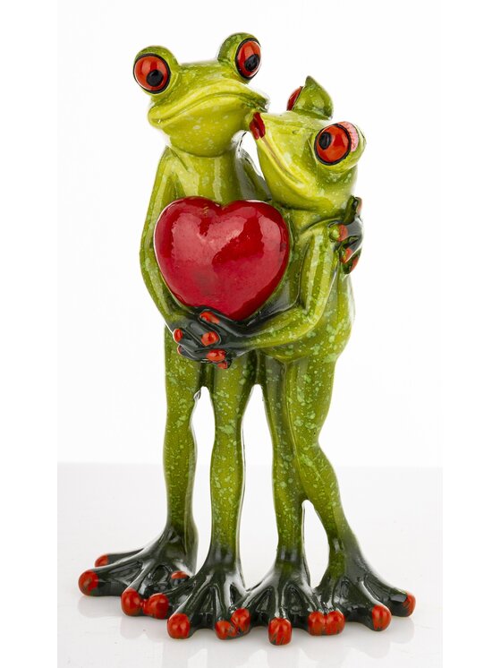MIAhome MIAhome Figurka para żabek 16x10x5,5 cm RANE z sercem Zielony
