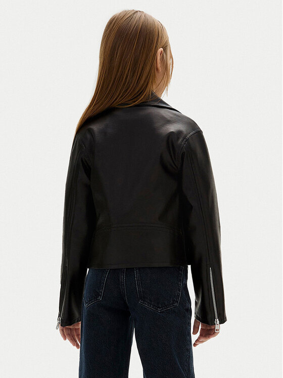 Calvin Klein Jeans Calvin Klein Jeans Μπουφάν από απομίμηση δέρματος IG0IG02982 M Μαύρο Regular Fit
