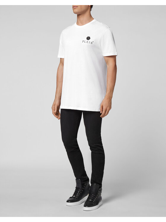 PHILIPP PLEIN PHILIPP PLEIN T-Shirt 11341 Biały Regular Fit