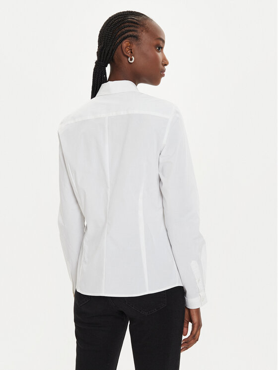 Sisley Sisley Košulja 5CNX5QD47 Bijela Slim Fit
