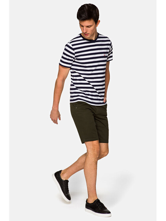 Lancerto Lancerto Szorty materiałowe Mauritius Zielony Regular Fit