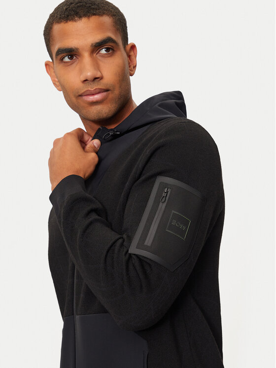 BOSS Boss Sweter Mightor 50523166 Czarny Regular Fit