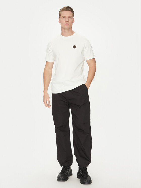 Napapijri Napapijri Póló S-Badge NP0A4I3N Fehér Regular Fit