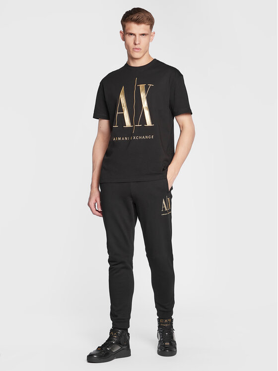 Armani Exchange Armani Exchange Spodnie dresowe 8NZPPQ ZJ1ZZ 1200 Czarny Regular Fit