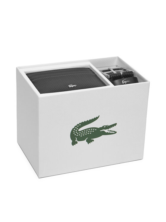 Lacoste Lacoste Sada pouzdro na karty a opasek RC4092 Černá