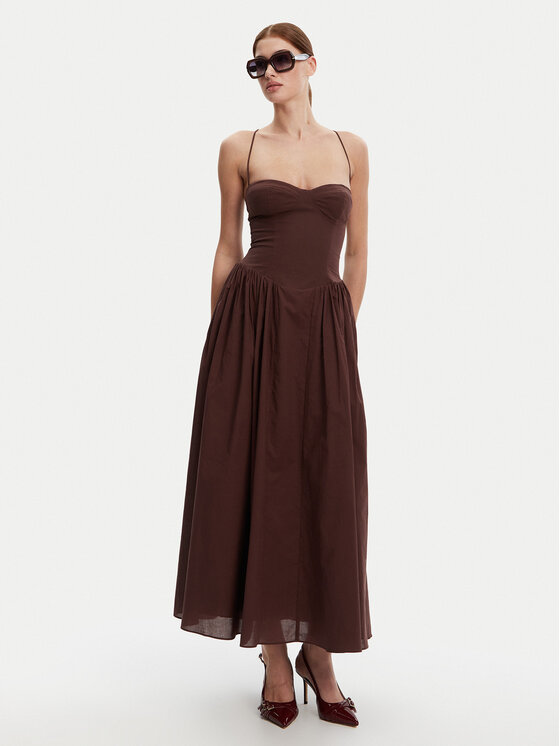 BARDOT BARDOT Sukienka wieczorowa 59786DB Brązowy Regular Fit