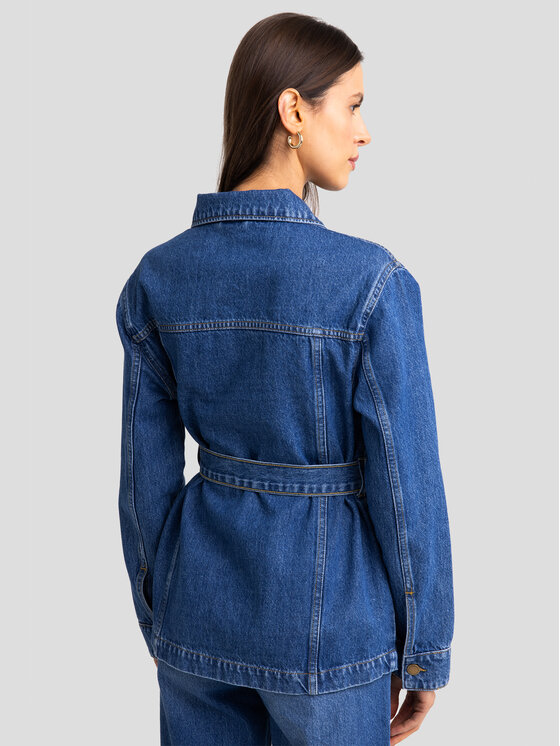 BIG STAR BIG STAR Kurtka jeansowa CHELSEY Niebieski Basic Fit