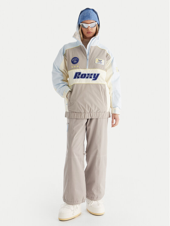 Roxy Roxy Snowboardové kalhoty Chloe Kim PT ERJTP03300 Šedá Relaxed Fit
