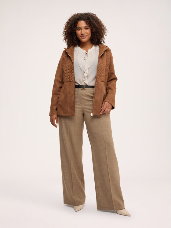 Fiorella Rubino Fiorella Rubino Giubbotto piumino F091T001530N022 Marrone Flared Fit