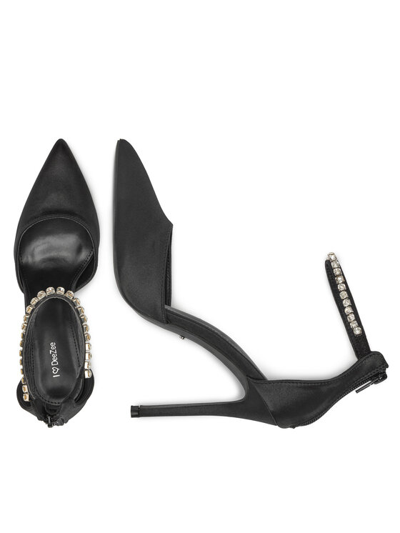 DeeZee DeeZee Pantofi cu toc subțire HT92931-A232 Negru
