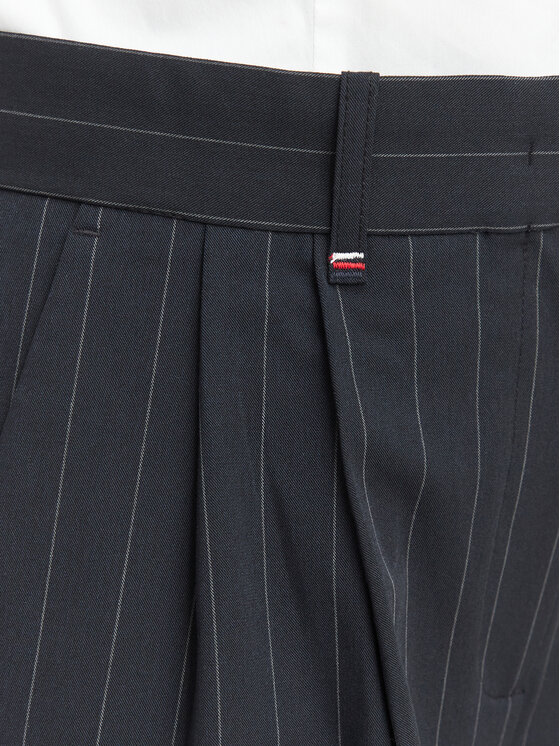 Tommy Hilfiger Tommy Hilfiger Spodnie materiałowe WW0WW51898 Granatowy Wide Leg